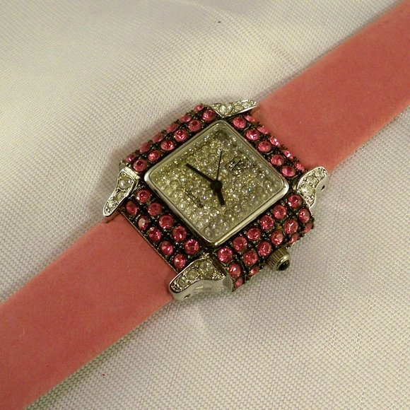 Victoria Wieck Pink Crystals, Pink Band Watch